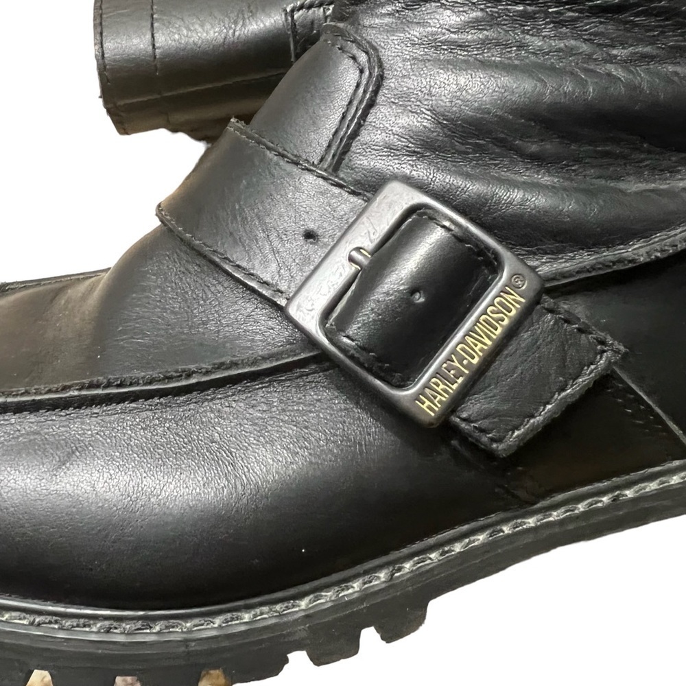 HARLEY-DAVIDSON Leather Street Boots in Classic Black Size 8.5 —Men’s - Picture 3 of 11